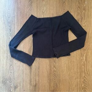 Off-Shoulder Long Sleeve Top John Galt Black
